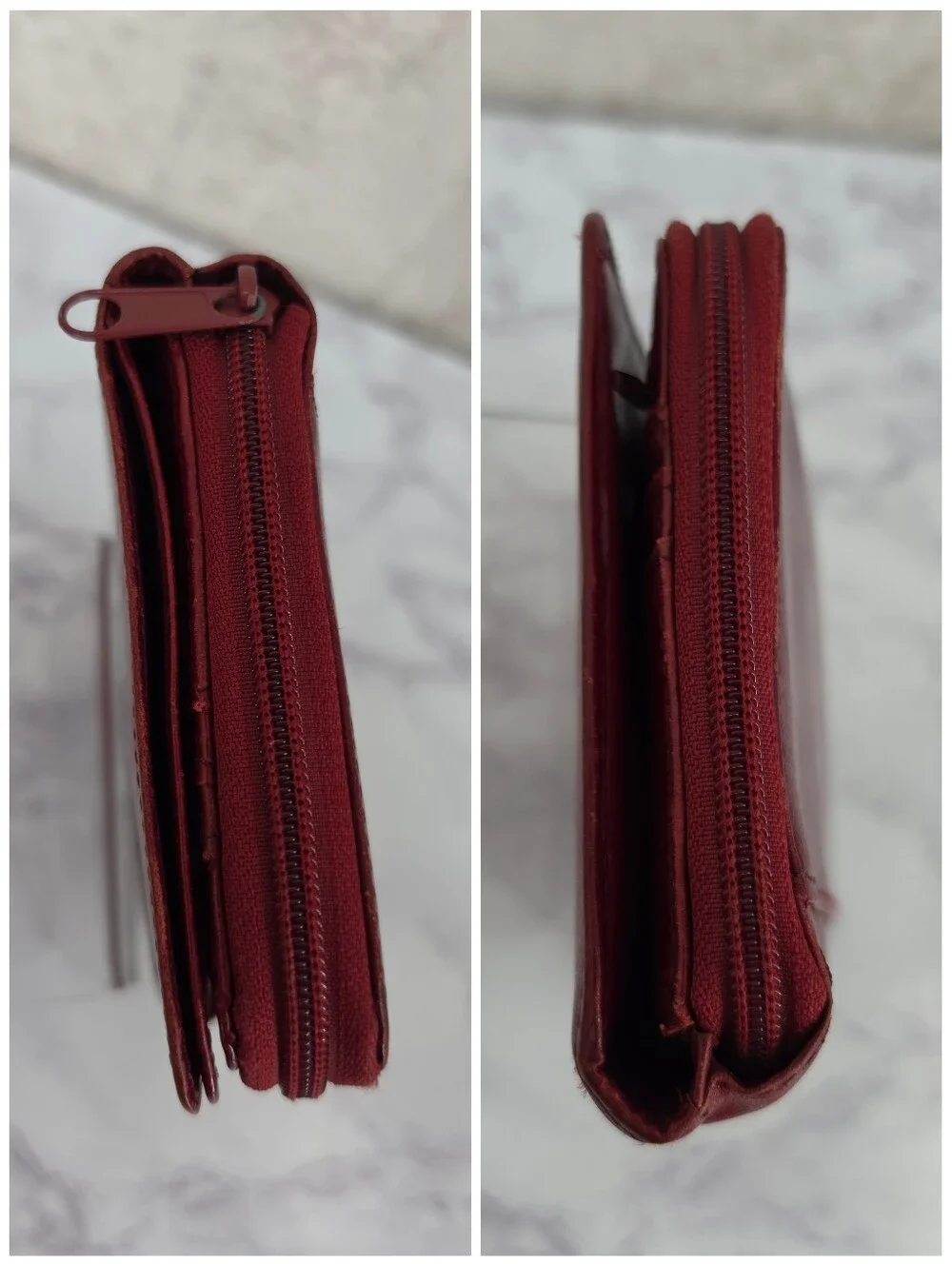 Wilson's Red Leather Passport Holder and Wallet Large Size Vintage Y2K